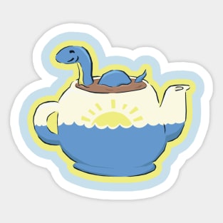 Nessie in a Teapot Sticker